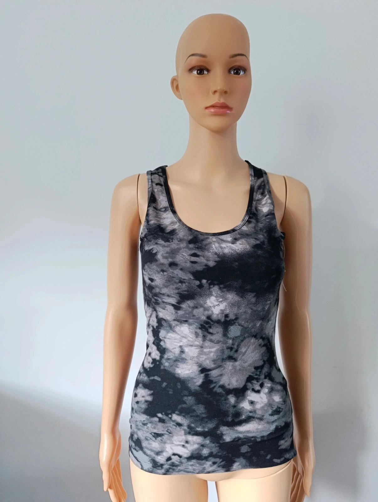 Tanktop Ardene Basic dames tie & dye zwart/grijs – Maat S – photo 2